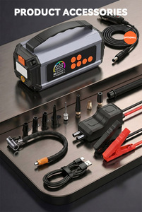 Nuevo Inflador <span class=keywords><strong>de</strong></span> Neumáticos Eléctrico para Auto, Arrancador <span class=keywords><strong>de</strong></span> Emergencia, Fuente <span class=keywords><strong>de</strong></span> Alimentación, Dispositivo Todo en Uno con Luz Intermitente - Product Image 4