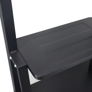 Soporte de TV de acero de altura ajustable Soporte móvil con función giratoria Inclinación de <span class=keywords><strong>distancia</strong></span> plana Soporte de TV en blanco y negro Carro de TV de oficina - Product Image 5