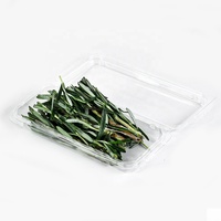 Boîte d'emballage en plastique PET transparent jetable de 0,5 oz pour herbes fraîches, avec crochet, très vendue