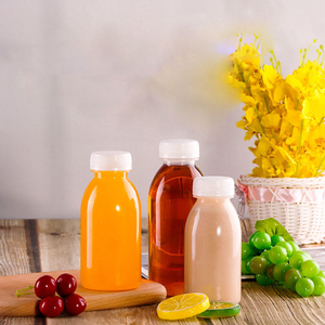 Bouteille en plastique vide pour boissons avec bouchon à vis, sérigraphie, sans BPA, qualité alimentaire, pour l'emballage de jus, de soda et de lait - Product Image 1