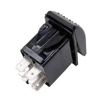 20A 12V 24V RV Interrupteur à bascule étanche Panneau d'interrupteurs marins Interrupteur à bascule momentané DPDT avec éclairage LED pour bateau UTV