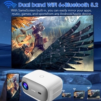 Vidéoprojecteur LCD 250 lumens 1080p HY700 PRO 4k android BT wi-fi extérieur home cinéma conférence projection projecteur intelligent