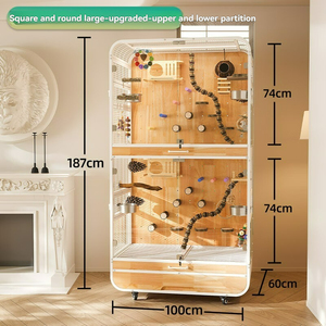 Offre Spéciale Premium Bois En Acier Inoxydable Maison D'oiseau Villa Décorative pour Perroquets Motif Personnalisé Intérieur Extérieur Utilisation - Product Image 2