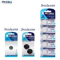 Pkcell Bateria Cr2032 3V Pila de botón CR 2032 Pila de moneda de litio CR2032 Batería 210mAh 5 años