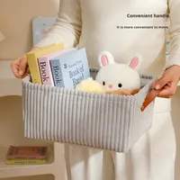 Panier de rangement pour vêtements sales en flanelle, portable, grande capacité, tissu, vêtements, pantalons, chaussettes, sous-vêtements, cube de rangement pour jouets de bureau