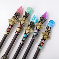 Chu Er Creative Ornement Mascotte Baguette Magique en Cristal Naturel Poli Gravé Motif Animal Tendance Mode Autres Artisanats en Cristal