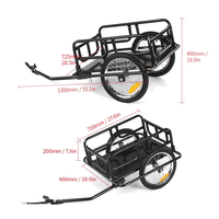 Remorque à vélo pour le transport de marchandises, le camping et les sorties, chariot à tirer derrière la remorque à marchandises