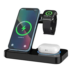 Universal 4 in 1 Foldable Wireless Charging Station For iPhone Samsung iWatch Wireless Quick 15W Phone Charger