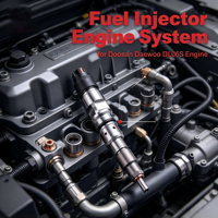Injecteur de carburant haute pression Common Rail 0445120268 pour excavatrice Doosan Daewoo 260LC-9C, ensemble de buse d'injecteur de moteur diesel