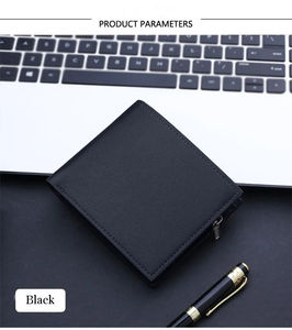 70% de réduction porte-monnaie court en cuir à fermeture éclair avec porte-cartes souple Mini portefeuille pour hommes - Product Image 3