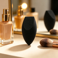 Éponge de Maquillage Noire en Gros, Éponge Beauté, Applicateur Cosmétique, Houpette de Fond de Teint, Éponge en Forme d'Œuf Goutte d'Eau, Douce et Lavable