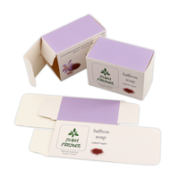 Boîte à savon imprimée personnalisée avec fenêtre en papier de carton à faible quantité minimale de commande pour l'emballage de cils et de portefeuille de bougie