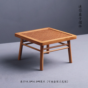 <b>Bamboo</b> <b>Table</b> And Chairs Set Miniature Craft Home Decoration Natural Handmade <b>Bamboo</b> Weaving Desktop Collectible - Product Image 5