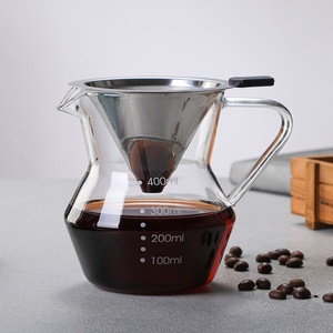 Cao-Borosilicate cà phê nồi thủy tinh đặt 304 thép không gỉ lọc hiện đại tay Brew Ấm đun nước lớn giảm giá trực tiếp nhà sản xuất - Product Image 2