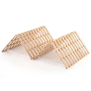 Lit pliant moderne en bois massif avec cadre à lattes bas, tapis de sol tatami écologique pour dormir au sol - Product Image 5