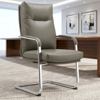 Chaise de bureau ergonomique empilable moderne en PU avec accoudoirs pour hôtels et usage commercial – Vente en gros