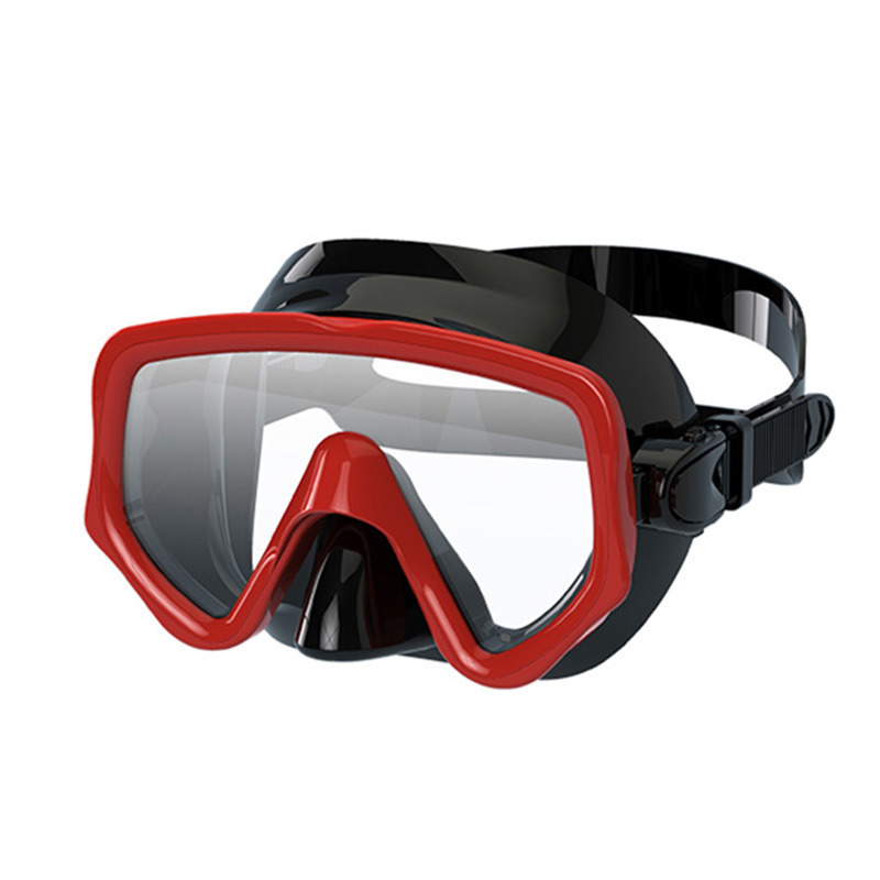 M701 Máscara de buceo negra y roja