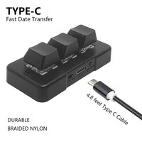Teclado Mecánico Mini MK321PRO con Cable 2.4G BT, Sensor para PC, USB Personalizado, 3 Teclas, Programación de Macros para Juegos, Contraseña de Una Tecla