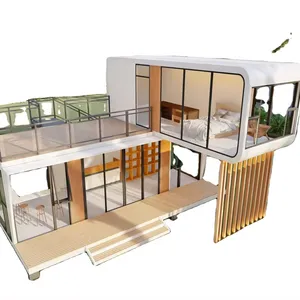 Minimalistisch Design Aluminium Container Huis Apple Cabine Voor Outdoor Hotel Office Pod Behuizing Sandwichpaneel Huizen