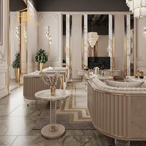 طقم كنب بتصميم إيطالي فاخر وخفيف 1+2+3 من قماش المخمل بأرجل أكريليك عالية الجودة، أثاث لغرفة المعيشة - Product Image 5