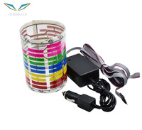 Autocollant lumineux LED pour pare-brise de voiture, égaliseur activé par le son, lumière néon EL, rythme musical, lampe clignotante, style avec contrôle, 40*30cm 45*30cm
