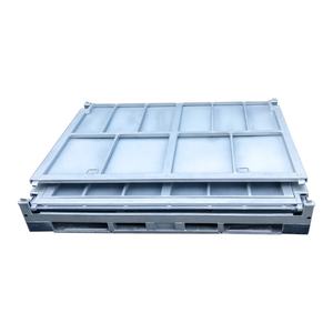 Contenitore in rete metallica con gabbia metallica in acciaio stabile 1.5T contenitore di stoccaggio magazzino pieghevole - Product Image 6