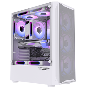 Lovinglcool mới phong cách đầy đủ tháp Máy tính để bàn bao gồm ATX CPU RGB máy tính trường hợp PC chơi Game Chassis Bảng kính phong cách mới PC trường hợp tháp - Product Image 1