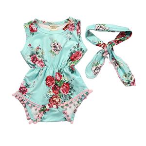 Vêtements pour enfants, combinaisons en coton, combinaisons mignonnes, body bébé, pyjama fleuri pour filles, vente en gros - Product Image 1