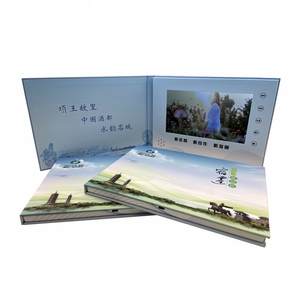Meilleure couverture rigide 7 pouces A5 LCD carte de brochure vidéo livre vidéo numérique d'affaires avec conception personnalisée - Product Image 1