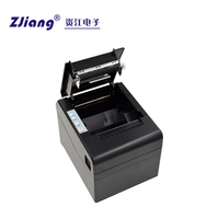 Printer Resi Termal Zjiang 80mm Sistem POS Pemotong Otomatis Restoran Dapur Kafe Usb Bluetooth Wifi Jaringan Lan
