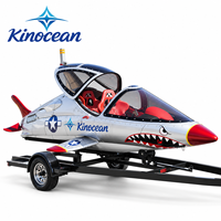 Jet-boat 2 places de style requin, 230 CV suralimenté, pour les aventures en mer et en lac