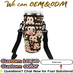 Diseño personalizado Viaje 40oz Soporte para botella de agua Manga Aislamiento Neopreno 40oz Mango Vaso Soporte para taza con bolsillo - Product Image 2