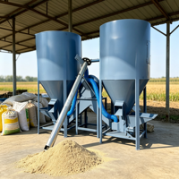 Mélangeur-broyeur vertical à aspiration automatique, machine spéciale de traitement des aliments pour le maïs destinée aux élevages porcins