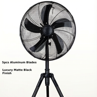 Ventilateur sur pied industriel rétro haut de gamme 16 pouces, trépied à 3 pieds, pales en aluminium, ventilateurs sur pied antiques pour l'Europe et l'Australie
