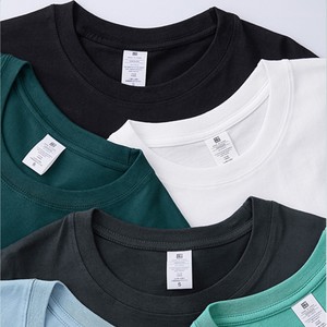 T-shirt in puro cotone 230g di alta qualità lavorata a maglia a maniche corte summer street pure white t-shirt da uomo per coppia di <span class=keywords><strong>vestiti</strong></span> - Product Image 2