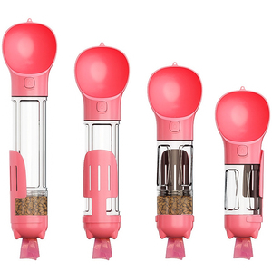 Seyahat açık çıkarılabilir 3 In 1/4 In 1 300Ml 500Ml asmak Pet köpek su şişesi dağıtıcı ile kürek, cal al çanta ve asılı halat - Product Image 5