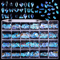 Fournitures pour Ongles 3D Laser Nail Strass AB Dos Plat Papillon Cristal Nail Art Accessoires