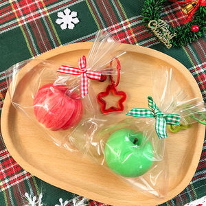 Porte-clés pomme de Noël souple et amusant, jouet de décompression anti-stress en forme de fruit, cadeau créatif pour enfants, vente en gros - Product Image 2