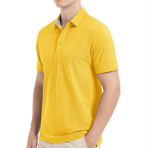 <b>Men's</b> <b>Yellow</b> <b>Polo</b> T <b>Shirts</b> OEM Service Custom Logo Printed Quick Dry T-<b>Shirts</b> for <b>Men</b> Wholesale Price Solid Color <b>polo</b> <b>shirts</b> - Product Image 3
