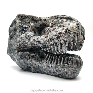Calavera de dinosaurio Yooperlite natural al por mayor Calavera de Cristal UV hecha a mano calavera granate calaveras artesanales para decoración y venta - Product Image 3