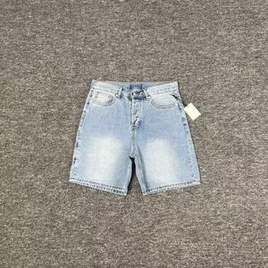 Pantalones Cortos Casuales Aime Leon Dore de Pierna Recta para Hombre y Mujer, de Verano, de Marca de Moda, con Efecto Lavado para Dar un Aspecto Desgastado a Jeans de Color Sólido - Product Image 1