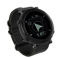 Jam tangan pintar GPS modis, jam tangan pintar IP67 dengan tali nilon hitam untuk kegiatan luar ruangan Diameter Dial 47mm lebar pita 20mm pemantauan olahraga