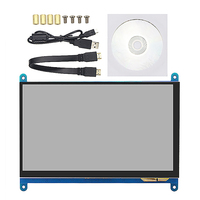 Microtech Alüminyum Alaşımlı 800*480 IPS Kapasitif 7 İnç USB Dokunmatik Ekran Raspberry Pi 3/4 için Siyah 1 Yıl Garantili 16:9 Yeni