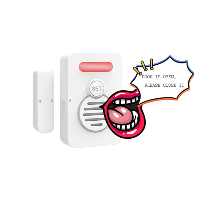 Multi-Language Voice Door Sensor Smart Wireless Door Alarm for Refrigerator/safer