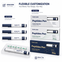 Étiquettes personnalisées pour stylos à peptides, autocollants imperméables, étiquettes pour stylos d'injection de peptides