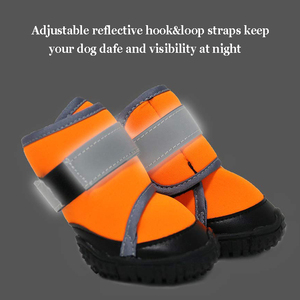 Durable Wear Resistance Adjustable Reflective Pet Breathable <b>Dog</b> <b>Shoes</b> Rubber Anti-Slip Puppy Hiking Boots - Product Image 5