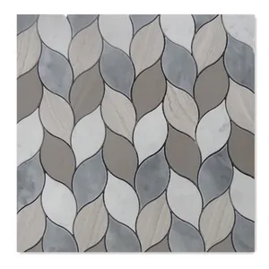 Water Jet Cut Mosaic Marble Designs Mosaics Flooring Tile Interior Background Wall