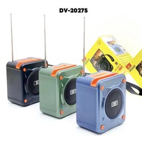Altavoz Portátil DV-2027S con Paneles Solares, Carga Inalámbrica, Bluetooth, Activo, para Fiestas, DJ, Exterior, con Woofer, Radio FM/TF/USB