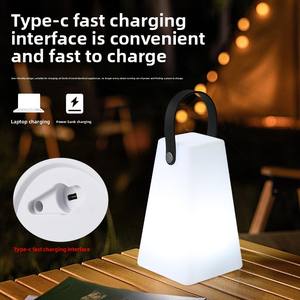 Nouvelle lampe de camping LED minimaliste et colorée pour l'extérieur, ambiance nocturne, lampe de bureau à domicile, type-C, charge rapide, portable, à intensité variable - Product Image 3