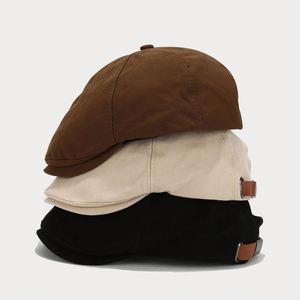 Casquette Gavroche Rétro Littéraire Femme Couleur Unie Version Coréenne Mode Simple Homme Béret - Product Image 2